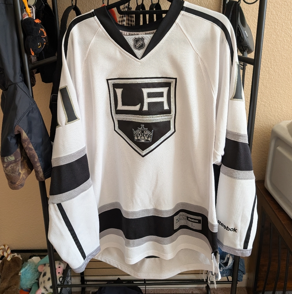 Reebok White and Black LA Kings Jersey Kopitar